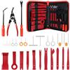flintronic Strumento Rimozione Auto, 27pz Nylon Smontaggio Attrezzi-Rosso