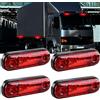 yifengshun 4 pezzi LED Indicatore di posizione laterale Luce anteriore Posteriore Luci di posizione laterale 12V per camion Camper Van Camion RV Indicatori di direzione(Rosso)
