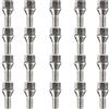 Ellis Excellence Set di 20 bulloni per cerchi in lega, M12 x 1,5, sede conica, filettatura 26 mm, compatibili con auto BMW (argento)