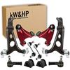 kW&HP KIT 10PZ BRACCI OSCILLANTI TRAPEZI INFERIORI + SUPERIORI RINFORZATI + BIELLETTE + GOMMINI + TESTINE STERZO Tutti i modelli di 147/156/GT (BRA437KW-T)