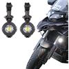 PROZOR 2PZ 15W U5 Luci Anteriori per Moto con Interruttore Faretti LED  Supplementari 3000LM con 360° Staffa Regolabile Spotlight per Motocicletta  IP65