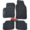 Rebeca Shop® Tappetini Auto nero compatibili per 500 dal 2007 anche Hybrid/Kit di Tappeti in Moquette su Misura (Set 2 Anteriori + 2 Posteriori) Ricamo logo 500