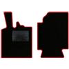QUEMAR Kit Tappetini Auto compatibili con Smart Fortwo W451 2007-2014 / Set 2 Tappeti in Moquette e Gomma su Misura/Ricami e Colori Personalizzati (0 Ricami, Bordo Rosso)