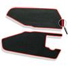 Generico Tappeti per Ape 50 con bordino rosso in moquette nera set composto da 2 tappetini antiscivolo specifici su misura APE-50R