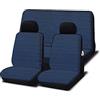 Generico Coprisedili Panda 4x4 set fodere con copri poggiatesta copri sedile su misura in tessuto lavabile e indistruttibile stoffa cotone Jacquard gancetti di fissaggio inclusi AK1321 - BLU