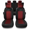 Mossa Coprisedili su misura compatibili con Fiat Punto Evo Hatchback  (2005-2012) - fodere sedili - set coprisedili auto - Practic nero :  : Auto e Moto