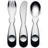 Alessi AM41S3 Alessini Set di Posate per Bambino in Acciaio Inossidabile 18/10, Lucido