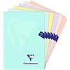Clairefontaine 308682C Un taccuino a punto metallico Mimesys PASTEL - A5 14,8x21 cm - 96 pagine a quadretti piccoli - Carta bianca 90g - copertina in polipropilene opaco - Colore casuale