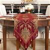 TOPLUXE Runner da Tavola in Tessuto Damascato, Decorazione per Tavolo da Pranzo/ Cucina/ Ristorante/ Banchetto/ Festa (33x228cm, Bordeaux)