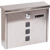 ARREGUI Chance E7107 Cassetta Postale in Acciaio Inossidabile, Formato M (DIN A4), Cassetta della Posta con Serratura Coperta e Portanome, Facile de Montare, Inox