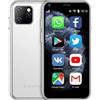 Hipipooo piccolo mini telefono, smartphone sbloccato doppia SIM 3G, telefono per bambini Android 8.1 da 2,5 pollici 1000 mAh, 2 GB + 16 GB(XS11-Bianco)