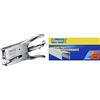 Rapid Classic K1 Cucitrice a Pinza, Compatibile con i Punti Metallici 24/6 e 24/8 mm, Capacità 50 Fogli, Metallo, Argento + Rapid Punti metallici Super Strong 24/8+ - 24860100