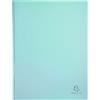 Exacompta - Rif. 88260E - 1 portadocumenti per A4, 20 buste in cristallo liscio, 40 viste, per A4, dim 24 x 32 cm, copertina in polipro semirigida, 5 colori pastello casuali