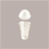 ILIP 100 Pz Bicchiere Plastica PET 575cc (0,4 L alla Tacca) + Coperchio Cupola con Foro