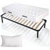 EVERGREENWEB MATERASSI & BEDS EVERGREENWEB Kit Rete e Materasso Singolo 80x190 Alto 20 cm con Cuscino Memory Foam Gratis, Set Letto Materasso Effetto MASSAGGIANTE e Rete Singola a Doghe in Legno Modello Apple Ortopedica Offerta