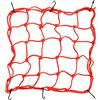 GOOFIT Corde Elastiche con Ganci Ragno Moto Rete Portaoggetti Sostituzione per Auto Bagagliaio Sostituzione per Coprire Appendere Casco ATV Biciclette 40 x 40 cm (Rosso)