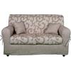 Liberoshopping Divano sfoderabile 2 posti in tessuto imbottito con braccioli larghezza 150 cm (Damasco Beige)