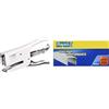 Rapid Classic K1 Cucitrice a Pinza, Compatibile con i Punti Metallici 24/6 e 24/8 mm, Capacità 50 Fogli, Metallo, Bianco + Rapid Punti metallici Super Strong 24/8+ - 24860100