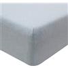 Sleepdown Lenzuola con angoli elasticizzati in 100% cotone, in jersey melange, colore: argento