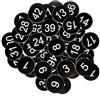 StayMax Targhette numerate in plastica, con numero inciso, senza foro (1-100, nero)