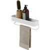 Sealskin Brix, Scaffale a Parete con portasciugamani, 35 cm, Bianco