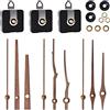 Fangehong 3 Sets Meccanismo di Movimento Orologio Quarzo, Movimenti dell'Orologio con 3 Tipi Lancette in Legno Noce, Silenzioso Meccanismo al Quarzo per Orologio da Parete 12 Pollici (Lunghezza Albero 20 mm)