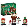 LEGO Brickheadz Renna, Elfo ed Elfa, Giocattolo e Idea Regalo, Decorazioni Natalizie, 40353