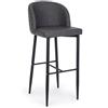Bizzotto Sgabello bar Chris pu Grigio Scuro 47x52x77.5-110h cm