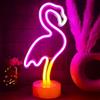 NIWWIN Luci al neon Flamingo,luci d'atmosfera al neon, luci per la decorazione della camera da letto,USB o alimentate a batteria, regali di compleanno di Natale,decorazioni per matrimoni per feste.