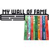 United Medals My Wall of Fame Sport Porta Medaglie Acciaio - Nero | 48 medaglie | Medal Hanger Display | Steel Medal Holder
