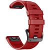 NotoCity Cinturino Quickfit 22mm per Garmin Fenix 7/6/5/7 Pro/6 Pro/5 Plus/8 47mm,Con Garmin Forerunner 945/955/965/970/E 45mm/Approach S60/S62/S70 47mm(Rosso)