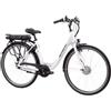 F.lli Schiano E-Moon 28 E-Bike, Bicicletta Elettrica da Città Motore 250W da Donna, con Cambio Interno Shimano Nexus 7 Marce, Batteria al Litio 36V 13Ah removibile, Colore Bianco