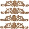 Amasawa 4 Pezzi Decorazione Applique in Legno,Applique Ad Angolo in Legno,Applique Lungo Intagliato,Adatto per Porte, Mobili, Armadi, Pareti