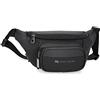 Pepe Jeans Jarvis Marsupio con tasca nera 30 x 13 x 5,5 cm Poliestere con dettagli in finta pelle