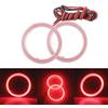 Qasim 1 coppia di LED COB Fari Angel Eyes con Guscio di Plastica 70MM 60SMD Rosso Anello Halo Occhi per Auto Moto DRL Luce di Marcia Diurna Faro Fendinebbia DC12V