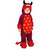 Rubie's Rubies Costume da Monster diablin per bambini, taglia bebè da 1 a 2 anni, Pelele con velcro e colla, cappello con occhi saltoni e corno, originale halloween, Natale, Carnevale e compleanno.
