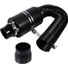 DEWIN Fibra di Carbonio Filtro Aria Auto,Sistema di Aspirazione Universal Car,3 Filtro Aria Fredda in Fibra di Carbonio Kit di Tubi for Tubo di Aspirazione a Aspirazione Inclusa