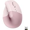 Logitech Mouse Logitech Lift Vertical Ergo Left Wireless a RF + Bluetooth 4000 Dpi rosa [910-006478]
