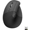 Logitech Mouse Logitech Lift Vertical Ergo Left Wireless a RF + Bluetooth 4000 Dpi grafite [910-006474]