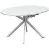 CONNUBIA tavolo allungabile con basamento bianco ottico opaco GIOVE CB/4739-E 140 cm