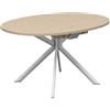 CONNUBIA tavolo allungabile con basamento bianco ottico opaco GIOVE CB/4739-E 140 cm