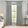 HPD Half Price Drapes HPD PDCH-KBS9BO-108-FP - Tenda plissettata in finto tessuto vintage con motivo a pieghe (1 pannello), 25 x 108 cm, colore: Argento