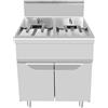 Ristoattrezzature Modello: 108320023662631,Friggitrice 2 vasche a gas su mobile capacità 21+21 lt S/90 80x90x114h cm