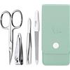 marQus Set Manicure da Uomo e Donna, Kit da 4 Pezzi con Lima di Solingen per la cura delle Unghie, Include Forbici e strumenti di alta qualità, ideale per viaggi o uso quotidiano - Elegante e compatto