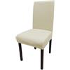 Leeyunbee 6 Pezzi Coprisedie con Schienale Elastica, Jacquard Beige | Lavabile, Sfoderabile, Poliestere-elastam, Facile da Pulire, Fodere per Sedie, per Sala da Pranzo, Cucina Cerimonia Matrimoni