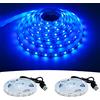 GOMING USB 5V Striscia LED Blu 460nm Alimentato da USB 4M (2 pezzi x 2M) 240LED IP20 Non Impermeabile Flessibile 2835 SMD Nastri LED Luci per Decorazione Interna