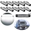 VIGORFLYRUN PARTS LTD 10x 3.8 6 LED Luce Laterale da Camion Indicatore LED Lampada di Posizione, per 12V Rimorchio Camion Furgone Rimorchi Auto Trattore Camper SUV - Bianco