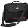 PEDEA - Borsa per Laptop *Trendline* Borsa per Notebook Fino a 18,4 Pollici - Borsa a Tracolla per Computer Portatile - Custodia per Laptop Nera - Borsa da Computer Uomo e Donna