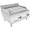 Ristoattrezzature Modello: 108350142627,Fry top griglia a pietra lavica a gas da banco 14 kW 80x70x54,7h cm