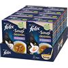 Felix Purina Felix Soup Original Cibo Umido per Gatti con Manzo, Pollo e Tonno, 8 Confezioni con 48 Buste da 48g